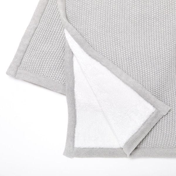 Organic Knitted Fleece Baby Blanket Dove Grey