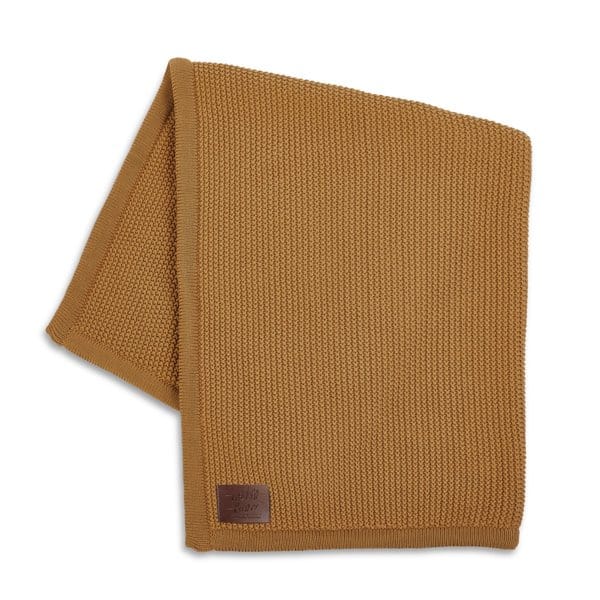 Organic Knitted Fleece Baby Blanket Honey