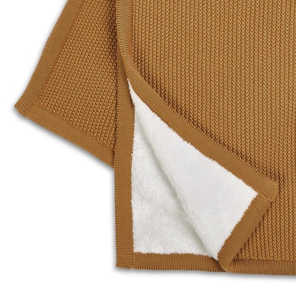 Organic Knitted Fleece Baby Blanket Honey