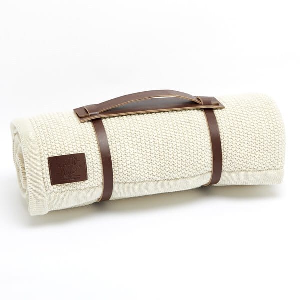 Organic Knitted Fleece Baby Blanket Linen