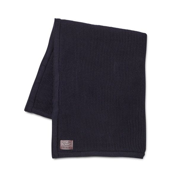Organic Knitted Fleece Baby Blanket Midnight