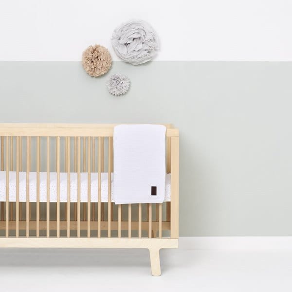 Organic Knitted Fleece Baby Blanket White