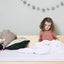 Little Green Sheep Baby blanket Organic Knitted Fleece Baby Blanket White