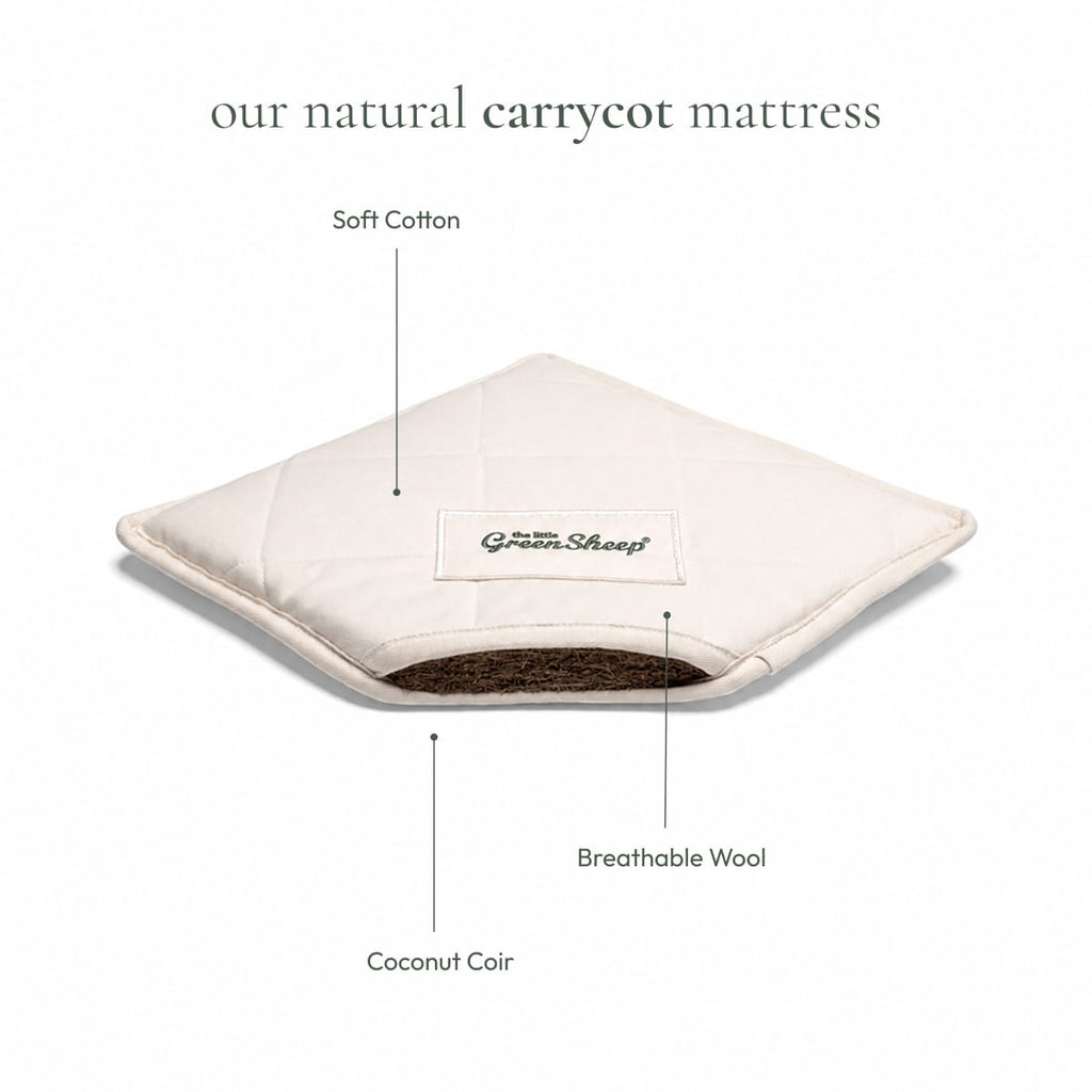 Little Green Sheep Carrycot Mattress Natural Carrycot Mattress to fit Bugaboo Cameleon
