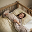 Little Green Sheep Cot Bed Duvet & Pillow Reversible Cot Bed Duvet Cover & Pillow Case Set in Truffle with Cocoa Rice