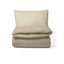 Little Green Sheep Cot Bed Duvet & Pillow Reversible Cot Bed Duvet Cover & Pillow Case Set in Truffle with Cocoa Rice
