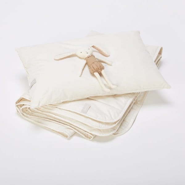 Little Green Sheep Cot Bed Duvet & Pillow Wool Pillow