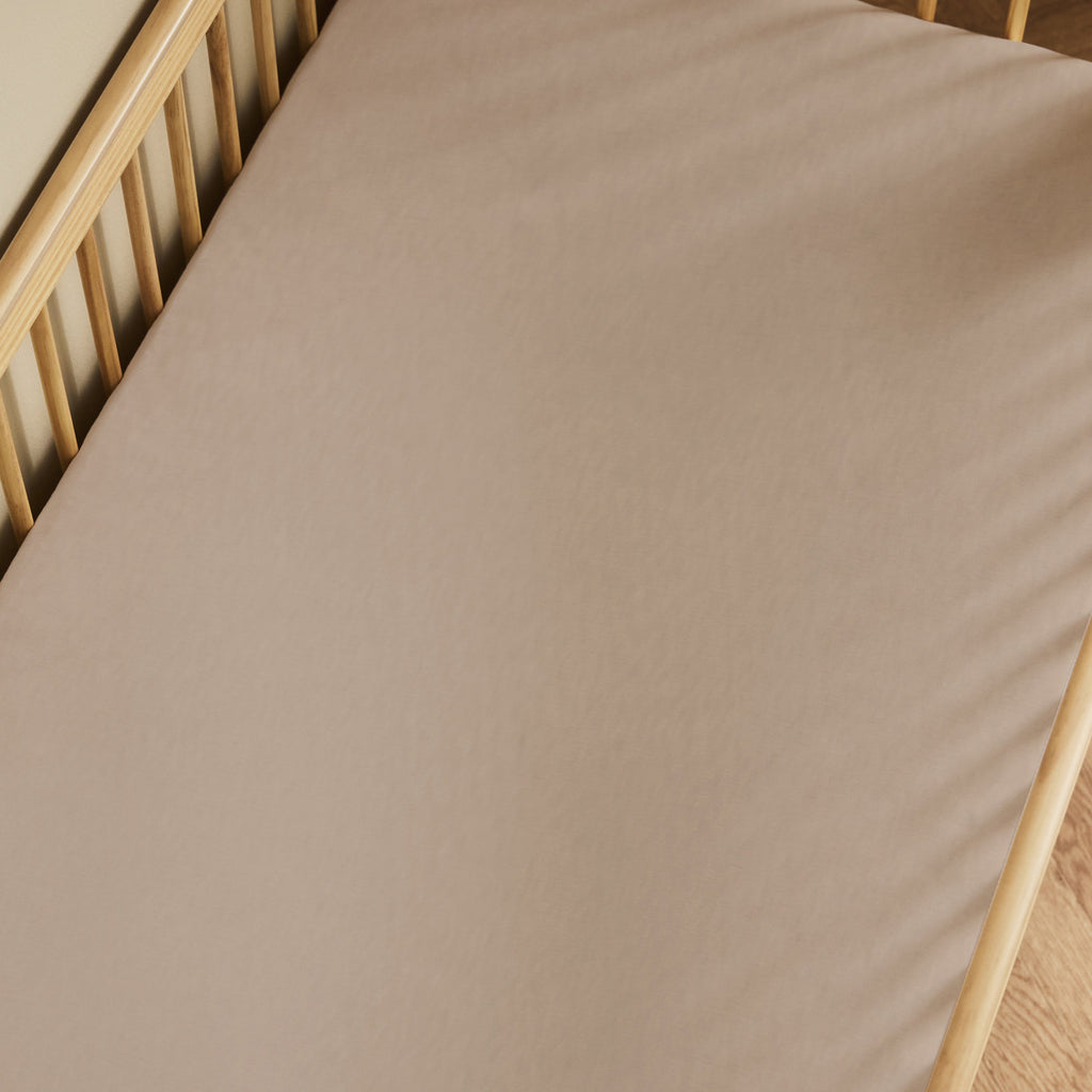 Organic Cot & Cot Bed Fitted Sheets in Truffle
