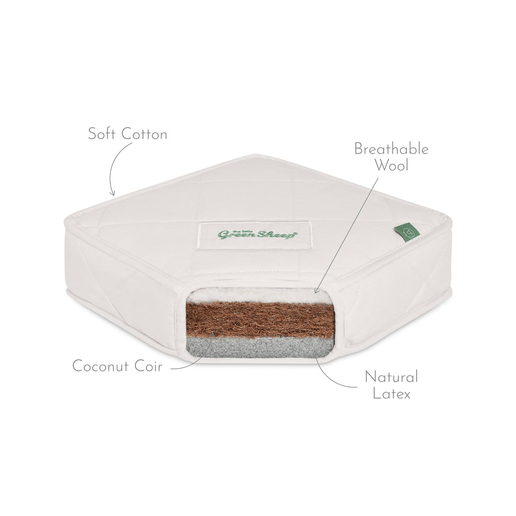 Little Green Sheep Cot Mattress Twist Natural Cot Mattress 60x120cm