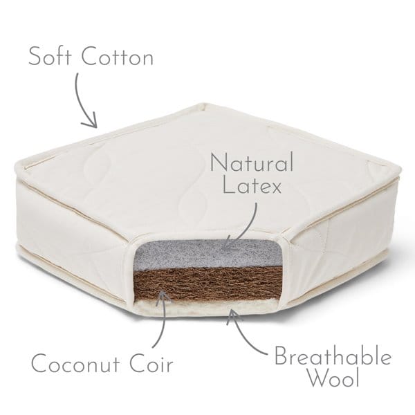 Little Green Sheep Cot Mattress Twist Natural Cot Mattress 70x132cm