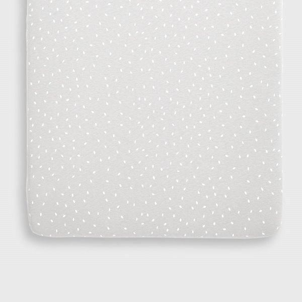 Little Green Sheep Crib fitted sheet Organic Crib Fitted Sheet - Dove Rice