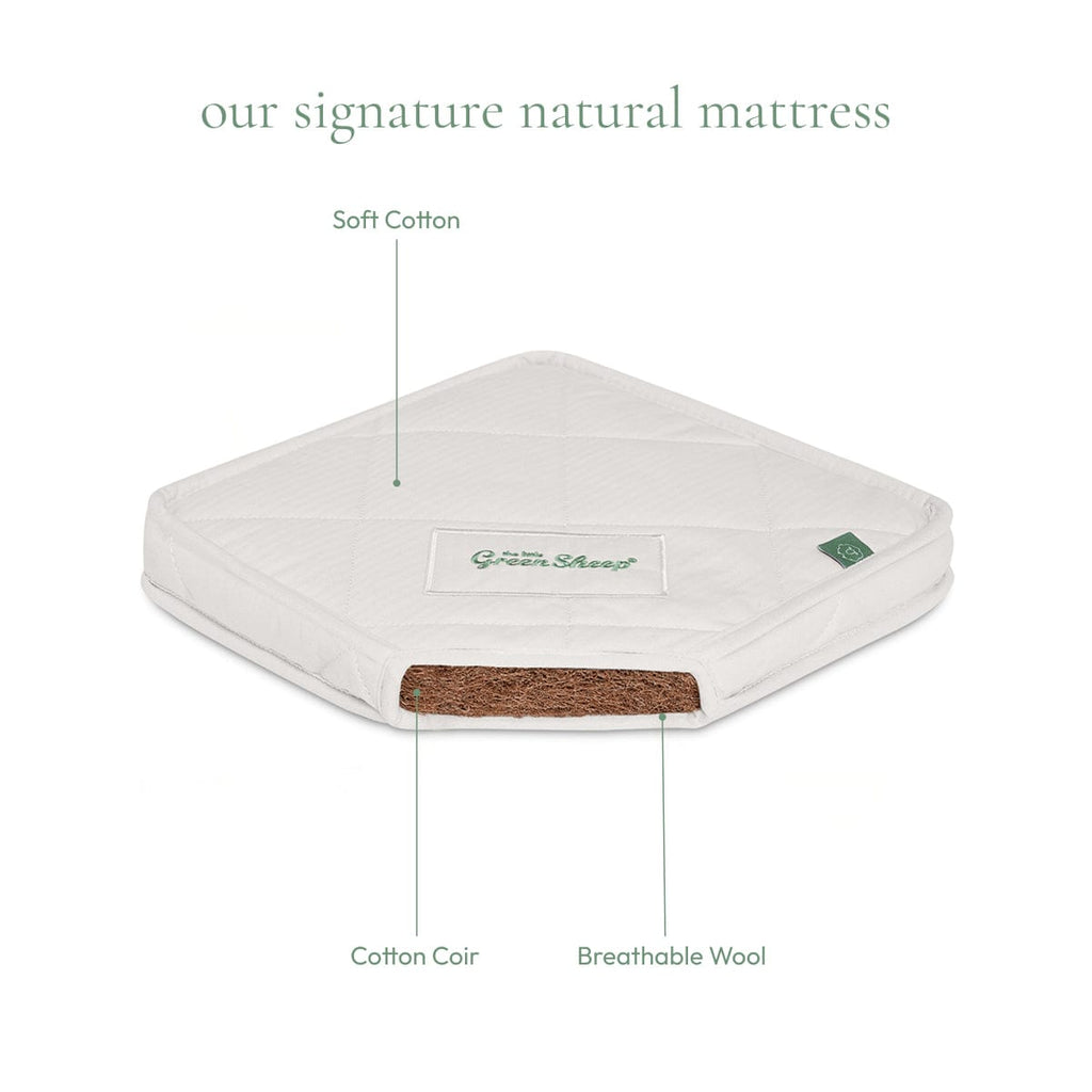 Little Green Sheep Crib Mattress Natural Crib Mattress SnuzPod2