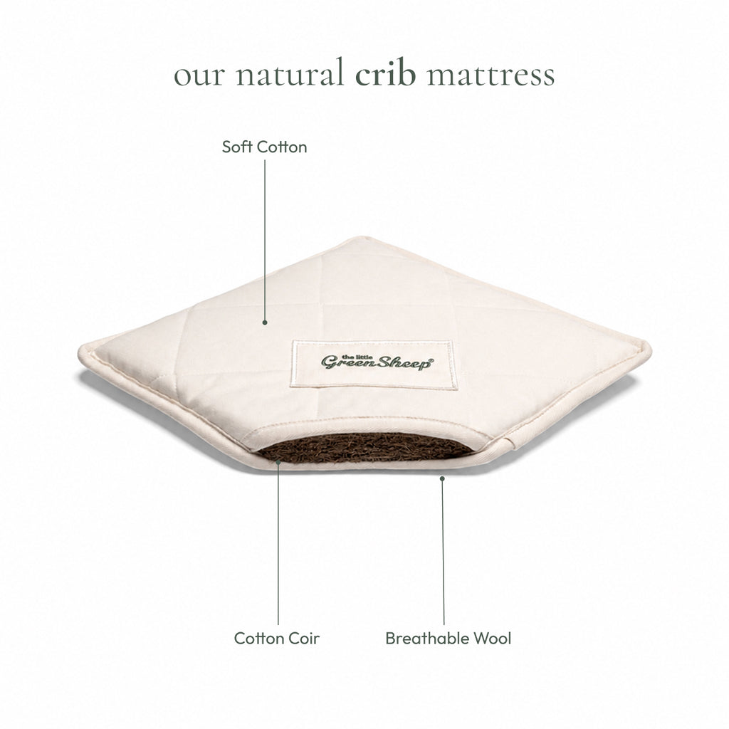 Little Green Sheep Crib Mattress Natural Crib Mattress SnuzPod2