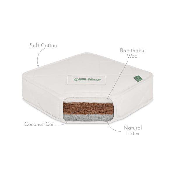 Little Green Sheep Junior Mattress Twist Natural Toddler Mattress 70x160cm to fit IKEA