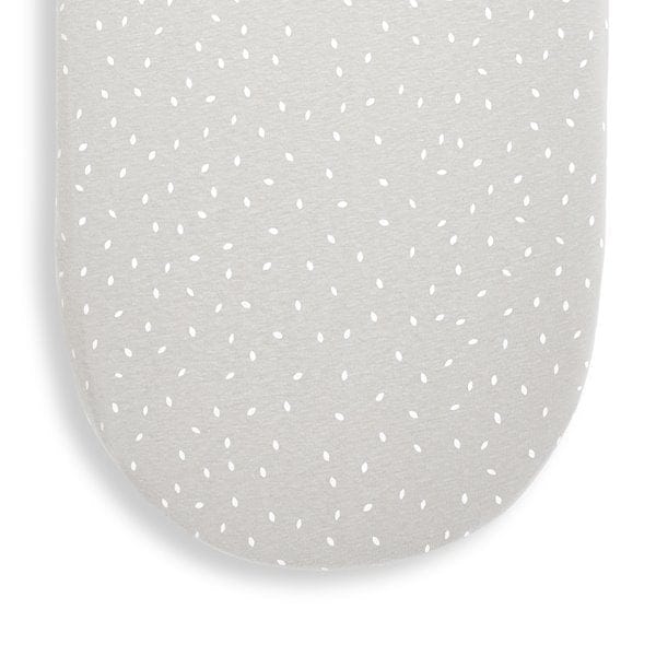 Organic Moses Basket Fitted Sheet - Dove Rice