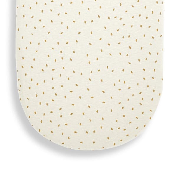 Little Green Sheep Moses Basket Fitted Sheet Organic Moses Basket Fitted Sheet - Linen Rice