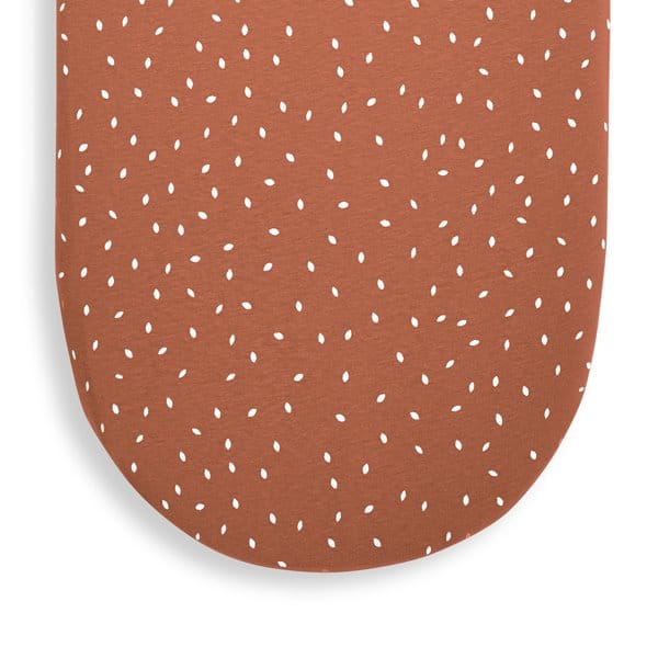 Little Green Sheep Moses Basket Fitted Sheet Organic Moses Basket Fitted Sheet - Terracotta Rice