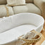 Little Green Sheep Moses Basket Fitted Sheet Organic Moses Basket Fitted Sheet - White Rice