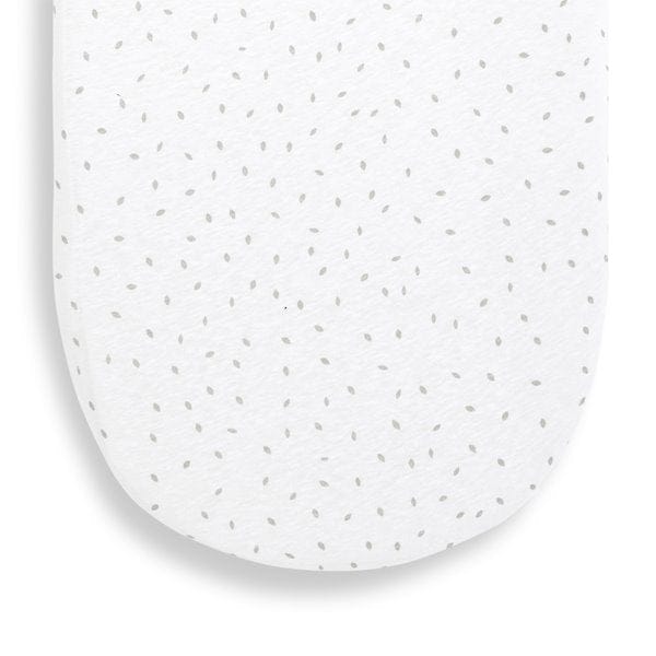 Little Green Sheep Moses Basket Fitted Sheet Organic Moses Basket Fitted Sheet - White Rice