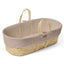 Little Green Sheep Moses Basket & Mattress Cotton Muslin Moses Basket & Mattress Truffle
