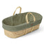 Little Green Sheep Moses Basket & Mattress Organic Furrow Knit Moses Basket & Mattress Juniper