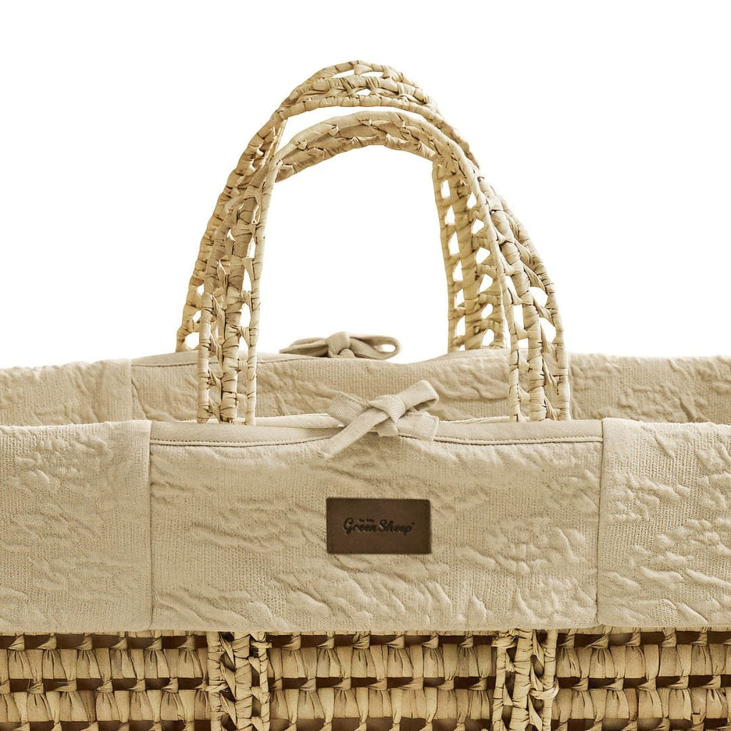 Furrow Knit Moses Basket Replacement Liner - Linen