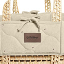 Organic Quilt Moses Basket Replacement Liner - Linen Rice