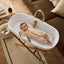 Little Green Sheep Moses Basket & Mattress Organic Ripple Knit Moses Basket & Mattress White