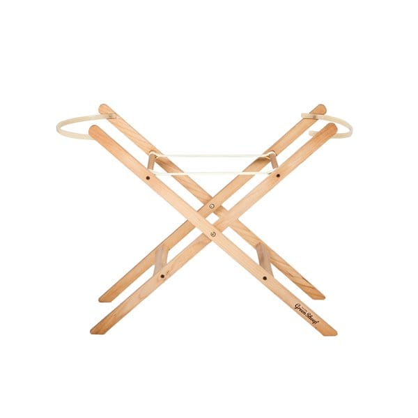 Little Green Sheep Moses Basket, Mattress & Stand Organic Dimple Quilted Moses Basket, Mattress & Natural Foldable Stand Truffle