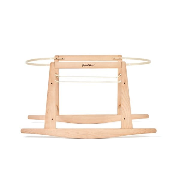 Little Green Sheep Moses Basket, Mattress & Stand Organic Dimple Quilted Moses Basket, Mattress & Natural Rocking Stand Truffle