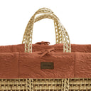 Organic Furrow Knit Moses Basket Replacement Liner - Terracotta