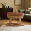 Little Green Sheep Moses Basket, Mattress & Stand Organic Furrow Knitted Moses Basket, Mattress & Natural Rocking Stand Terracotta