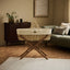 Little Green Sheep Moses Basket, Mattress & Stand Organic Furrow Knitted Moses Basket, Mattress & Walnut Foldable Stand Linen