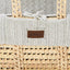 Little Green Sheep Moses Basket, Mattress & Stand Organic Knitted Moses Basket, Mattress & Natural Foldable Stand Dove Grey