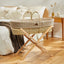 Little Green Sheep Moses Basket, Mattress & Stand Organic Knitted Moses Basket, Mattress & Natural Foldable Stand Truffle