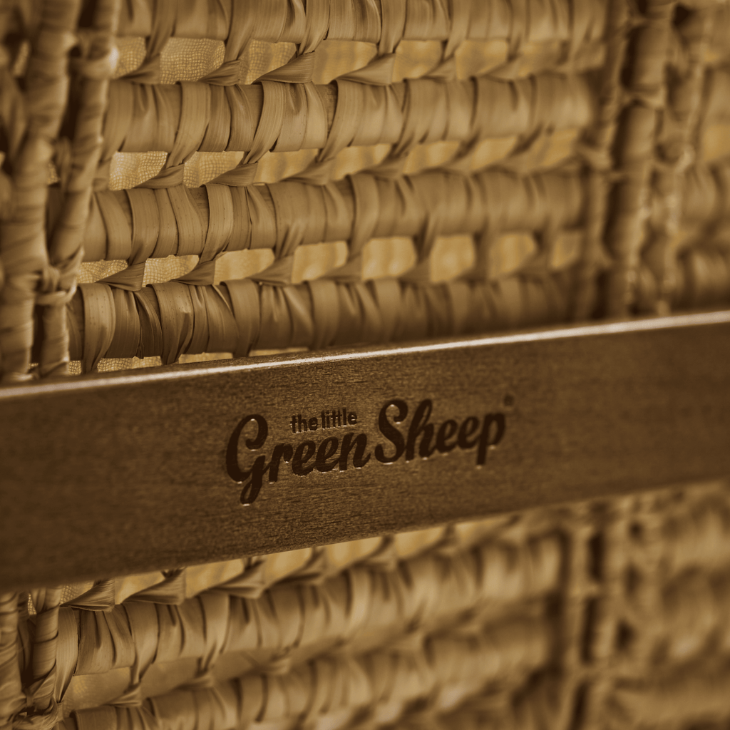 Little Green Sheep Moses Basket, Mattress & Stand Organic Knitted Moses Basket, Mattress & Walnut Rocking Stand Truffle