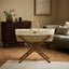 Little Green Sheep Moses Basket, Mattress & Stand Organic Leaves Quilt Moses Basket, Mattress & Walnut Foldable Stand