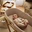 Little Green Sheep Moses Basket, Mattress & Stand Organic Wheat Knit Moses Basket, Mattress & Natural Foldable Stand Truffle