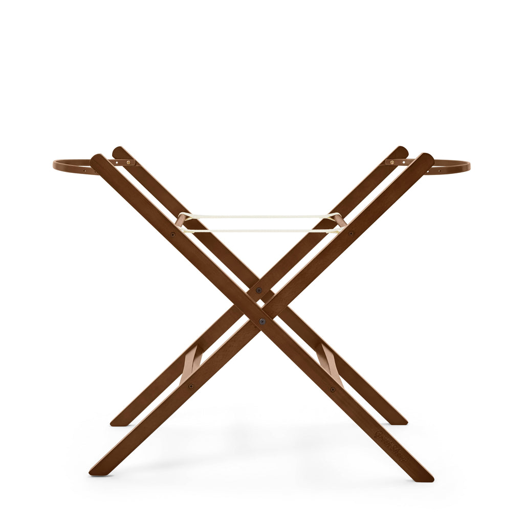 Little Green Sheep Moses Basket Stand Moses Basket Walnut Foldable Stand