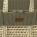 Natural Knitted Moses Basket Replacement Liner - Juniper