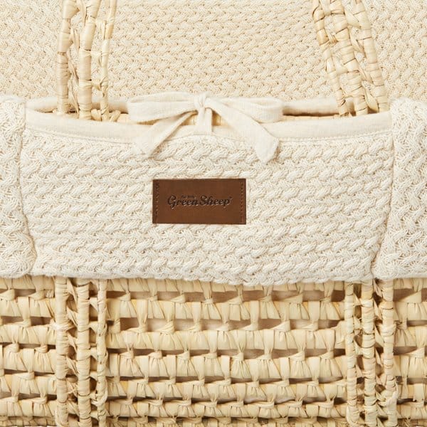 Wheat Knit Moses Basket Replacement Liner - Linen