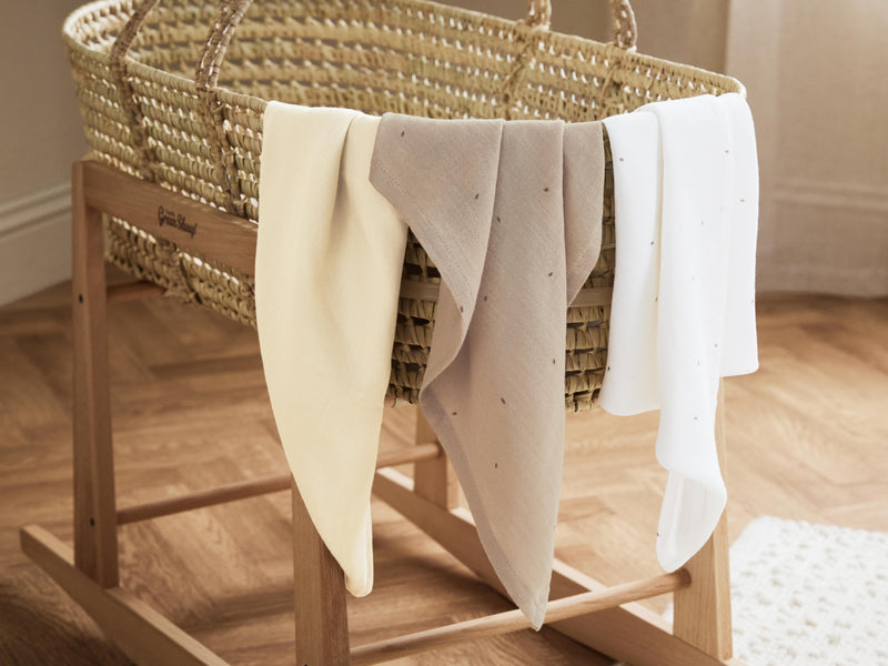 Little Green Sheep Muslin Patterned Cotton Muslins - Pack of 3