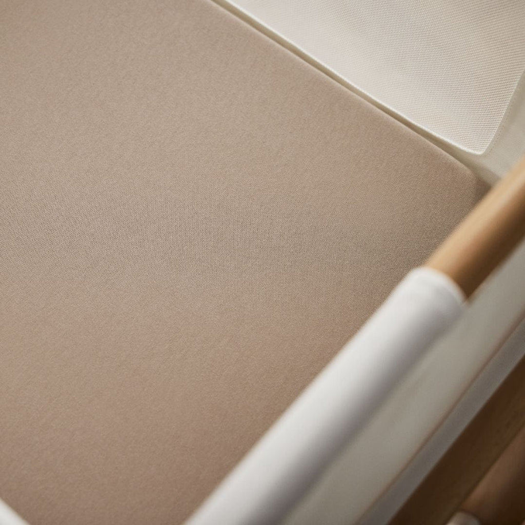 Organic Crib Fitted Sheets in Truffle