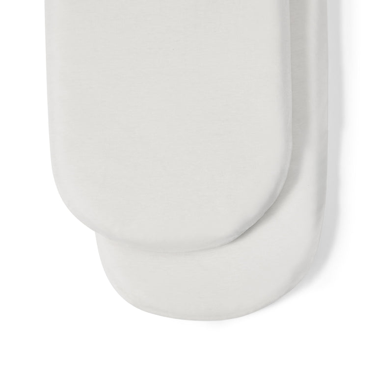 Organic Moses Basket Fitted Sheets in White