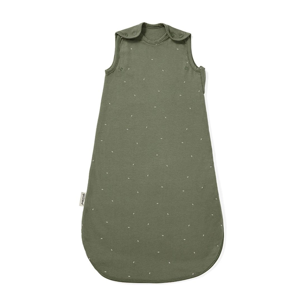 Little Green Sheep Sleeping Bags 0-6 months Organic Quilted Baby Sleeping Bag in Juniper with Sage - 1.0 Tog