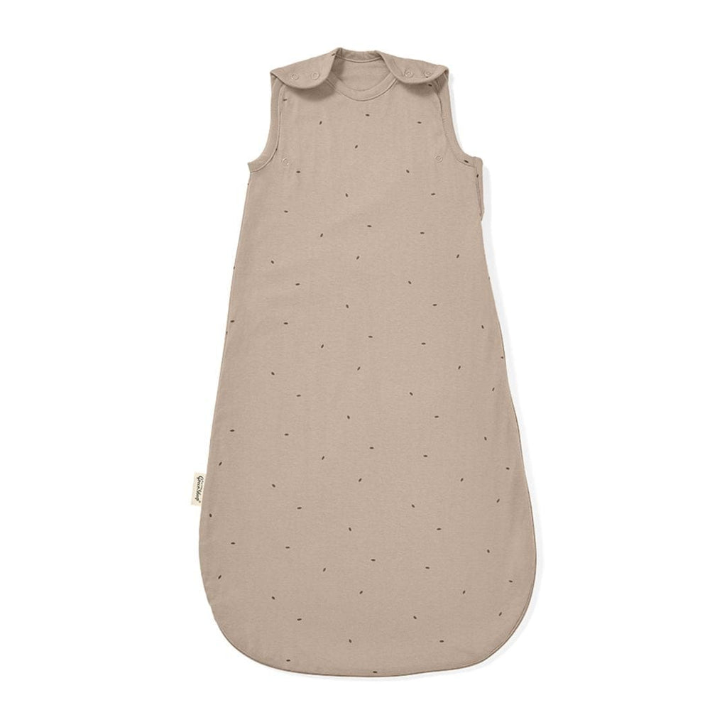 Little Green Sheep Sleeping Bags 0-6 months Organic Quilted Baby Sleeping Bag in Truffle with Cocoa - 1.0 Tog