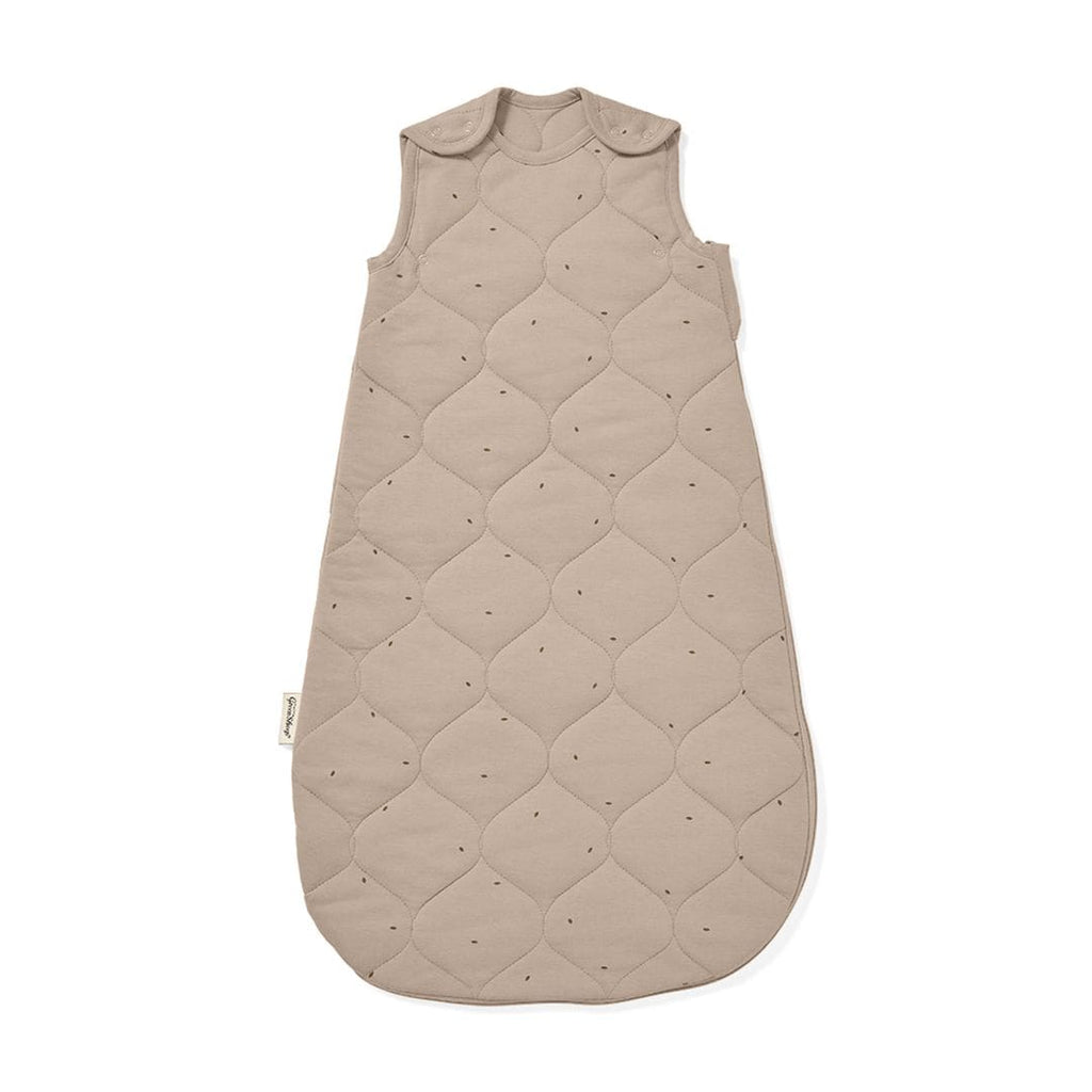 Little Green Sheep Sleeping Bags 0-6 months Organic Quilted Baby Sleeping Bag in Truffle with Cocoa - 2.5 Tog