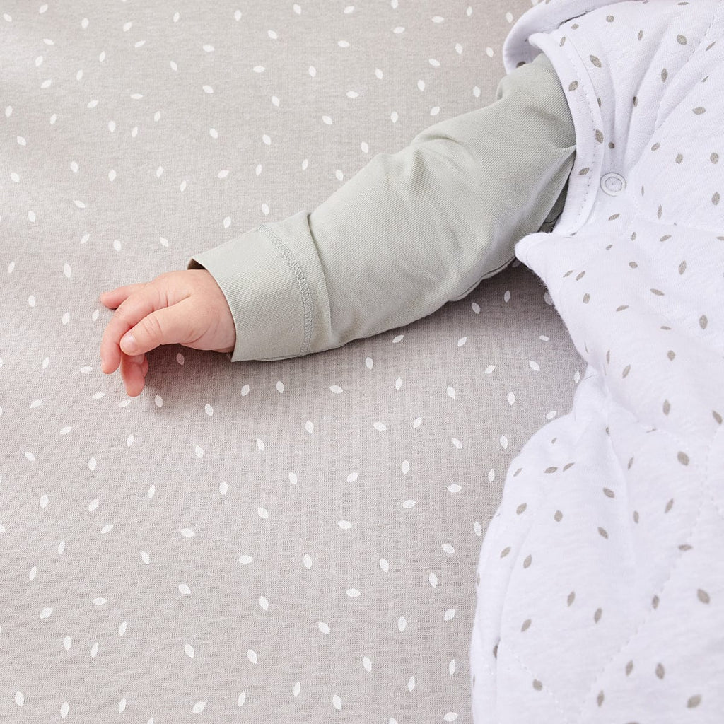 Little Green Sheep Sleeping Bags 6-18 months Organic Baby Sleeping Bag White Rice- 2.5 Tog