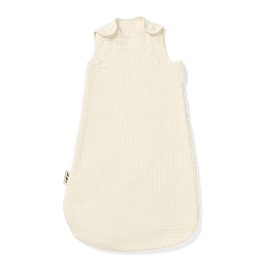 Little Green Sheep Sleeping Bags 6-18 months Organic Muslin Baby Sleeping Bag in Ecru - 1.0 Tog