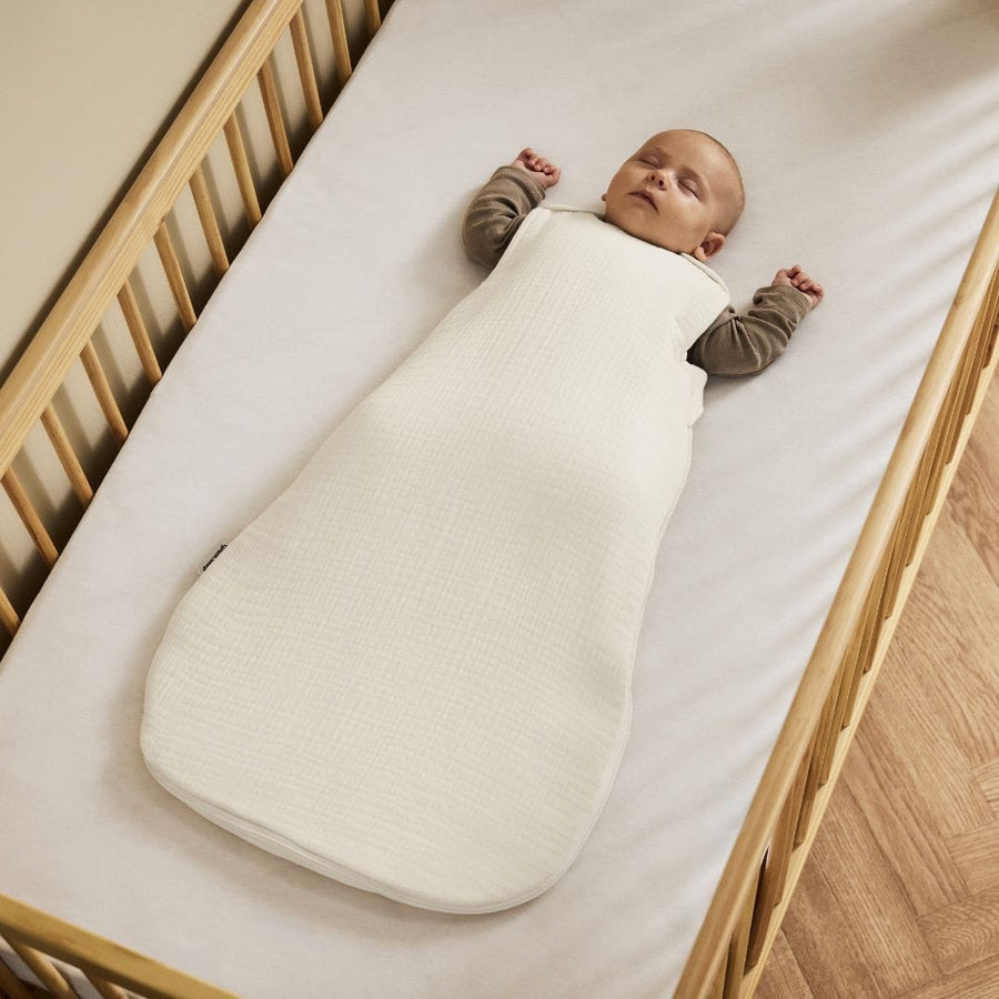 Little Green Sheep Sleeping Bags 6-18 months Organic Muslin Baby Sleeping Bag in Ecru - 2.5 Tog